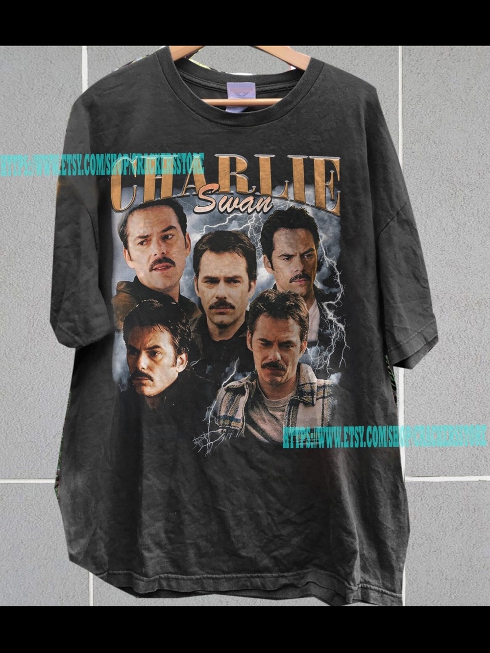 Gildan Black Charlie Swan Graphic Tee
